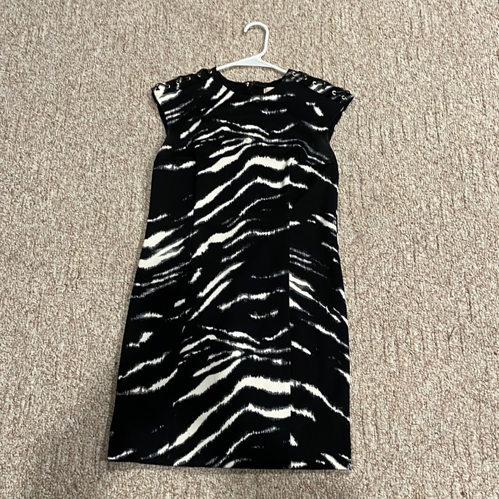 Michel Kors Zebra Print dress size S/P (small petite) gently used .